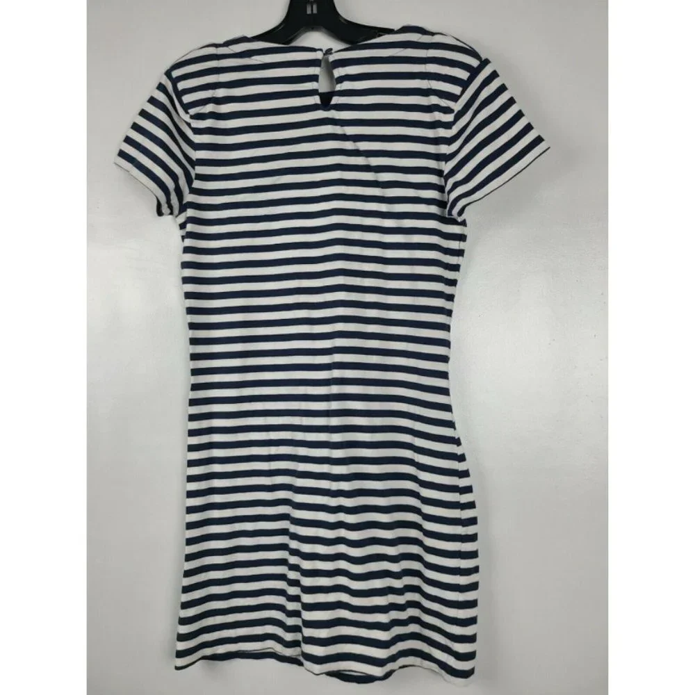 French Connection Striped Cap Sleeve Mini Dress 10 - Picture 4 of 8